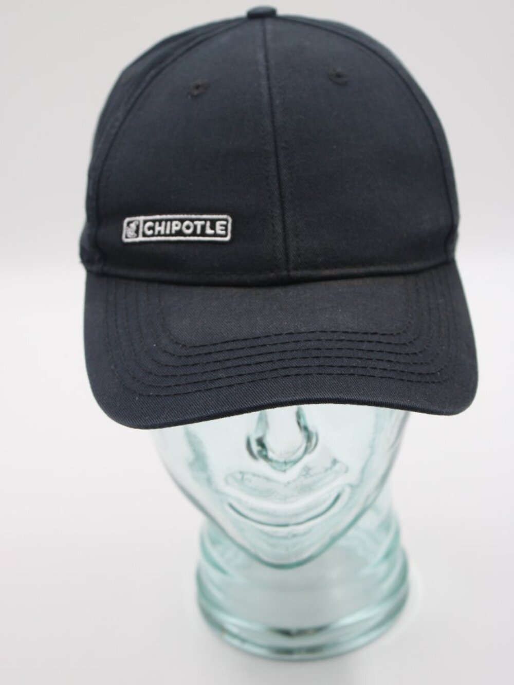 Chipotle Employee Crew Black Strapback Baseball Cap Hat Loomstate One Size OSFM
